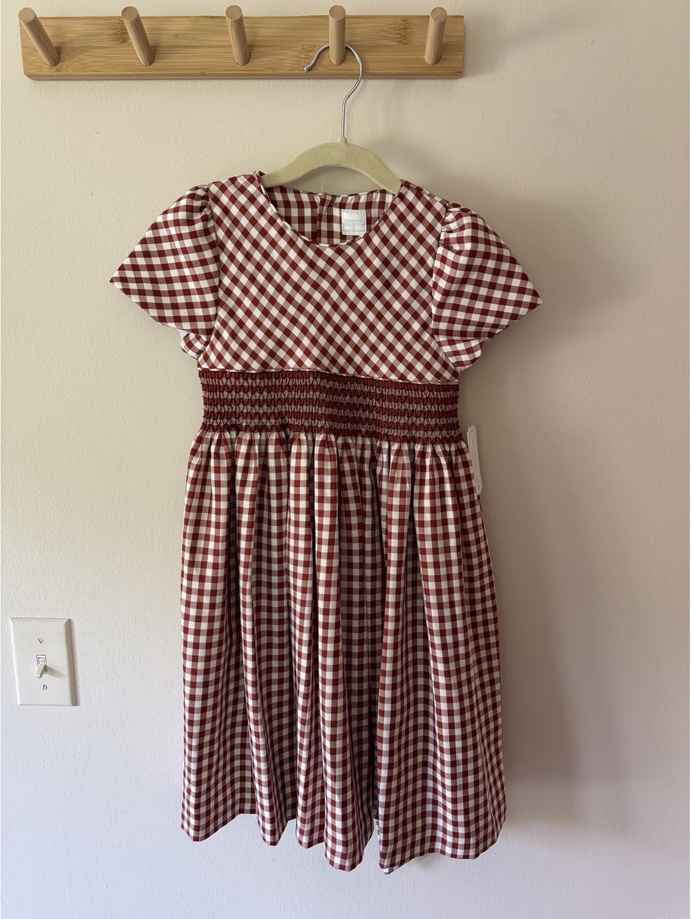 NWT Edgehill Collection Holiday Gingham Dress Smocked
